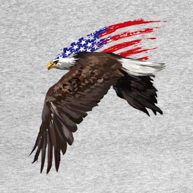 Flying American Eagle by Graffix